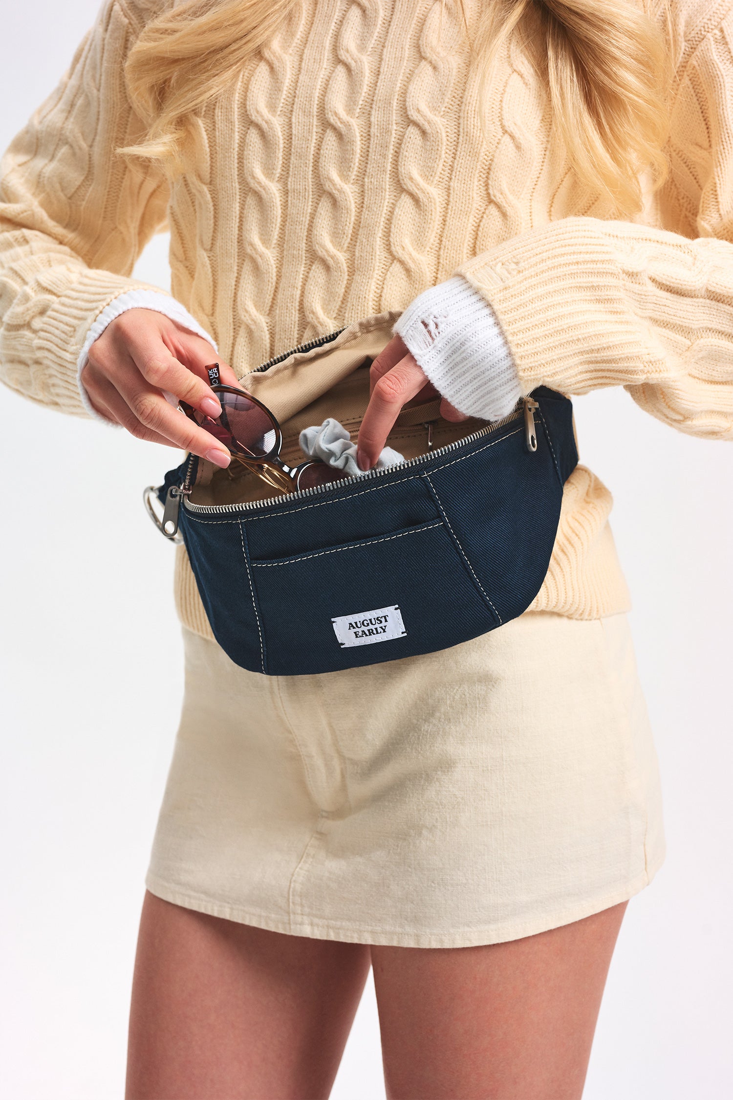 Dog Walking Bag &amp; Leash Set - Navy